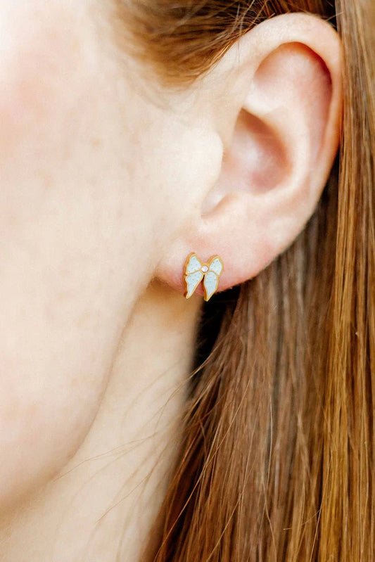 Linny Co. Screwback Stud Earrings - Finley Bow