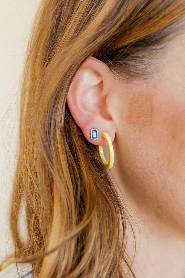Linny Co. Screwback Stud Earrings - Madison Sapphire