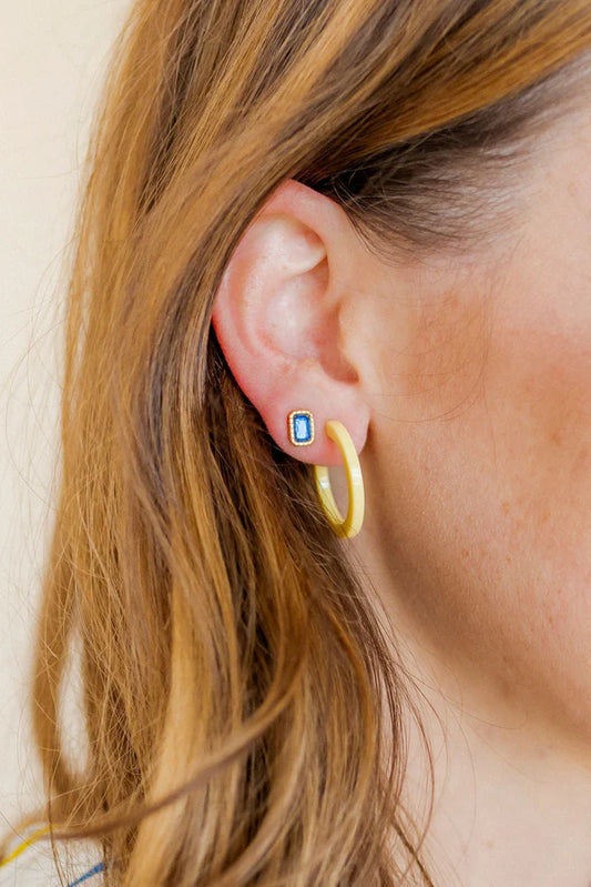 Linny Co. Screwback Stud Earrings - Madison Sapphire
