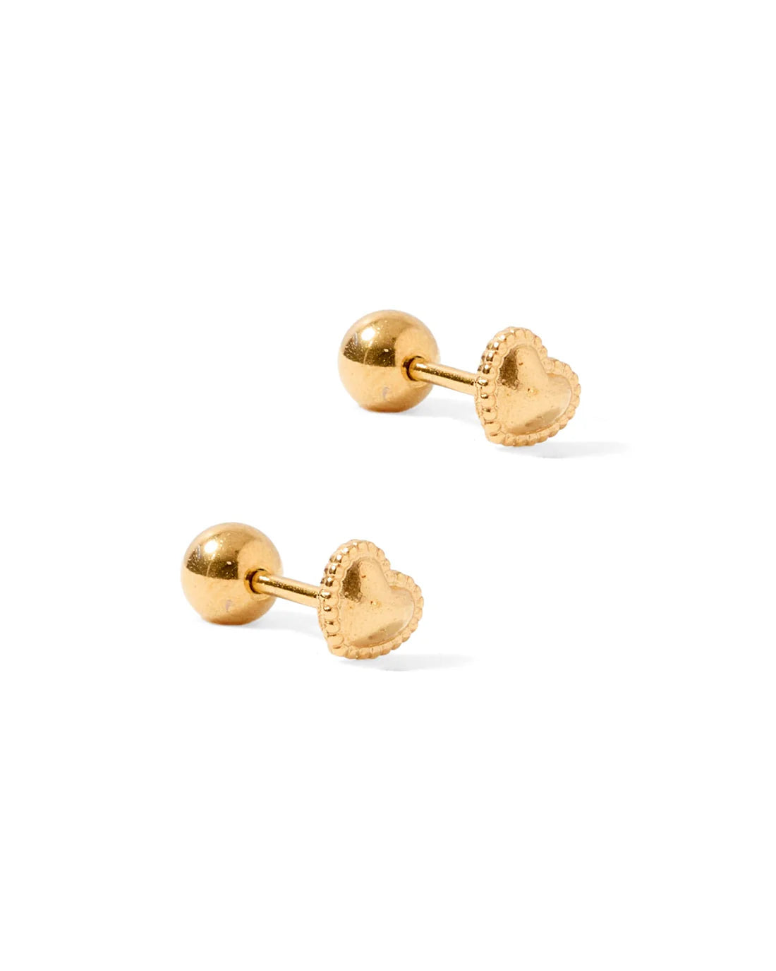 Linny Co. Screwback Stud Earrings - Violet Heart