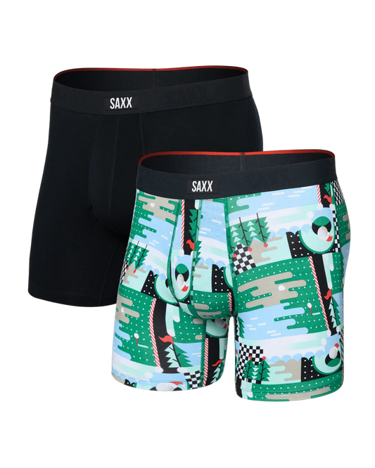 Saxx Vibe Xtra Soft Comfort Gift Box (2 Pack) Soft Comfort Boxer Brief 6"