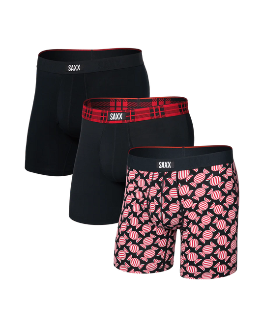 Saxx Vibe Xtra Soft Comfort Gift Box (3 Pack) Soft Comfort Boxer Brief 6"