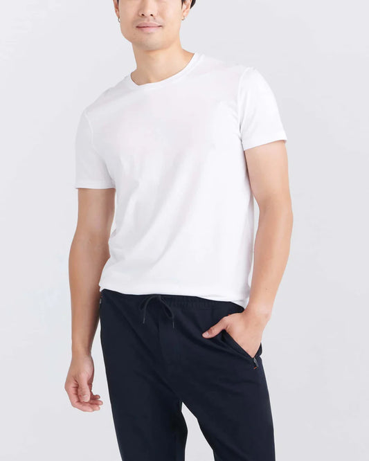 Saxx DropTemp® Cooling Cotton Cooling Cotton Crew Neck Undershirt- White