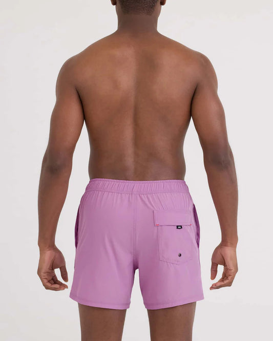 Saxx Men's Oh Buoy 2N1 Classic Swim Trunk 5" With Liner | Dusty Lavender