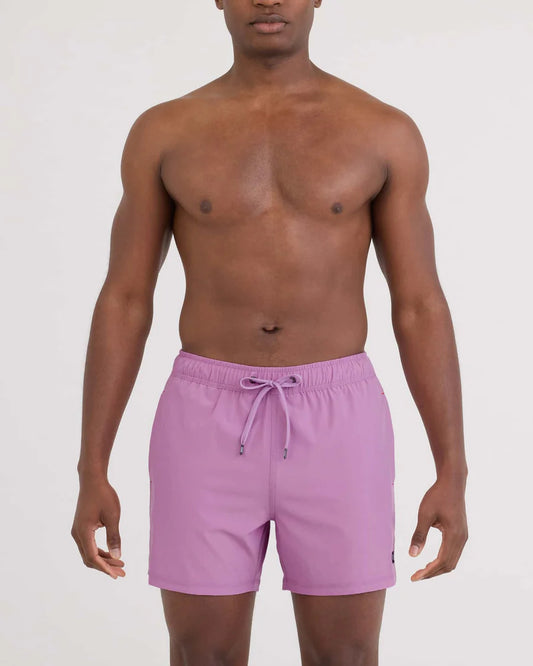 Saxx Men's Oh Buoy 2N1 Classic Swim Trunk 5" With Liner | Dusty Lavender