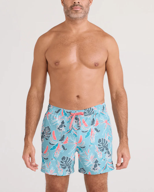 Saxx Men's Oh Buoy 2N1 Classic Swim Trunk 5" With Liner | Island Tropics