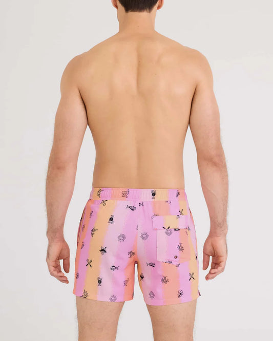 Saxx Men's Oh Buoy 2N1 Classic Swim Trunk 5" With Liner | Iconic Summer