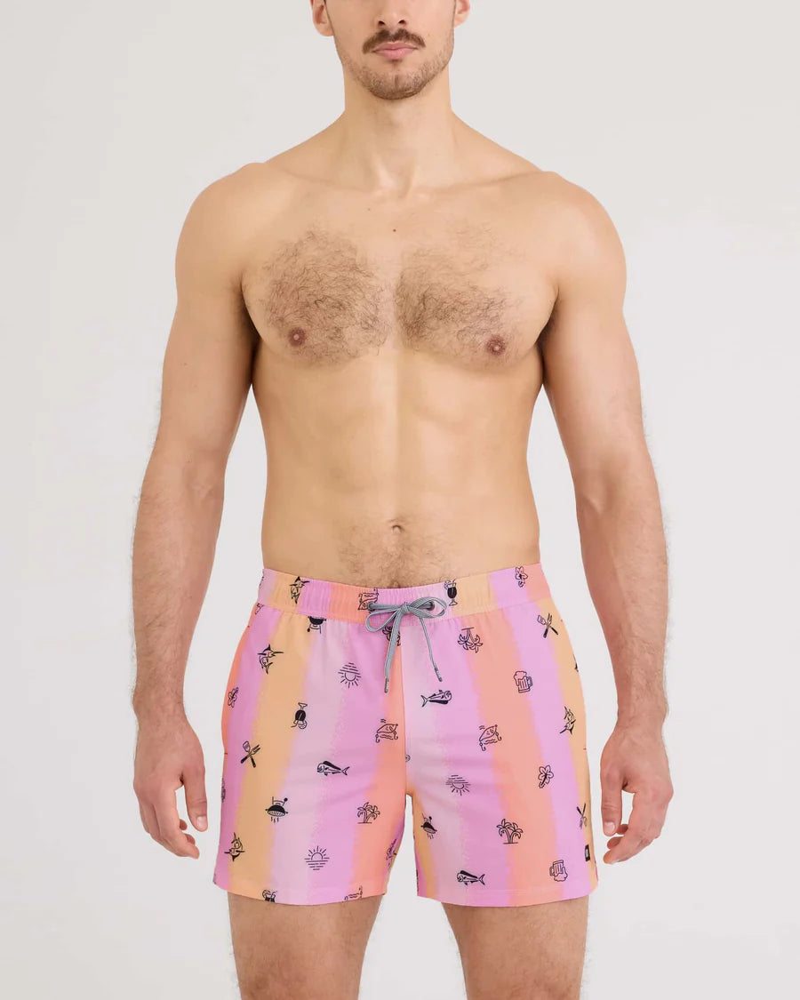 Saxx Men's Oh Buoy 2N1 Classic Swim Trunk 5" With Liner | Iconic Summer