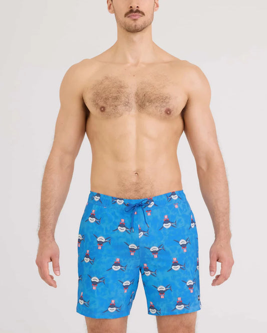 Saxx Men's Oh Buoy 2N1 Classic Swim Trunk 7" With Liner | I Want You