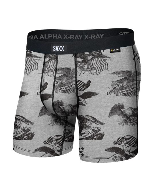 Saxx Vibe Xtra Soft Comfort x US Army Everyday Boxer Brief 6"- Army Eagle
