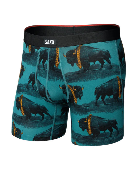 Saxx Vibe Xtra Soft Comfort Everyday Boxer Brief 6" - Bison Bling