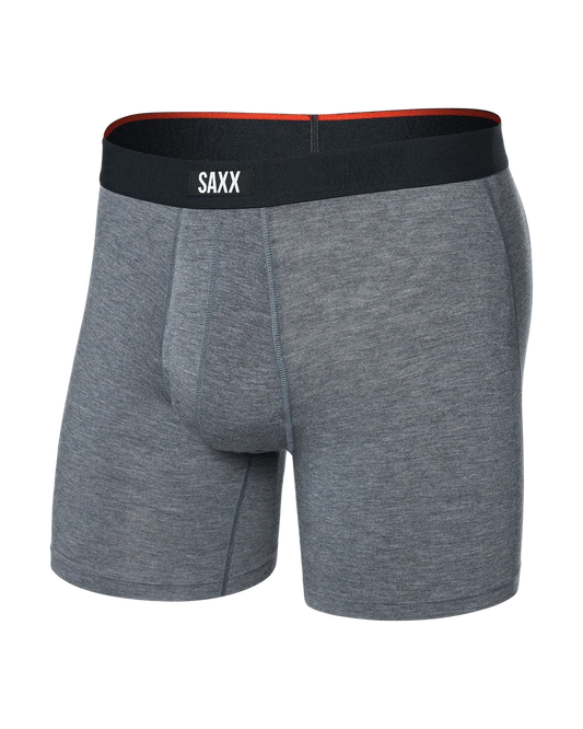 Saxx Vibe Xtra Soft Comfort Everyday Boxer Brief 6"- Dark Grey Heather