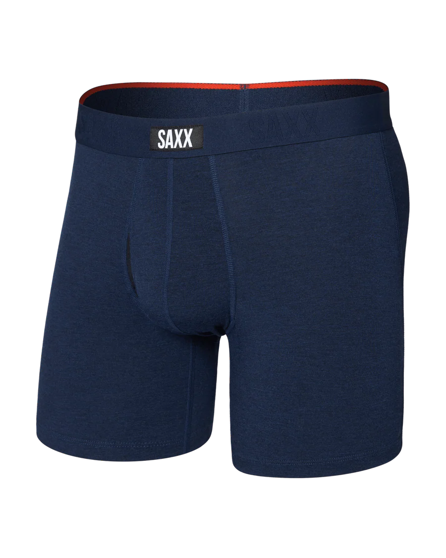 Saxx Vibe Xtra Soft Comfort Soft Comfort Boxer Brief 6"- Dark Heather Navy