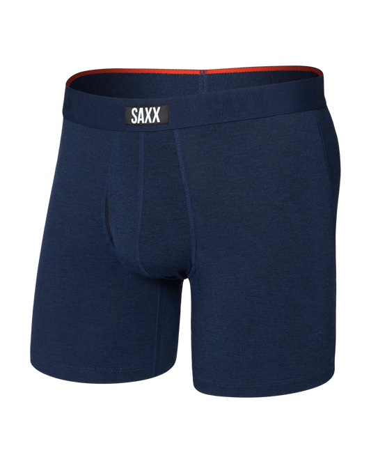 Saxx Vibe Xtra Soft Comfort Soft Comfort Boxer Brief 6"- Dark Heather Navy