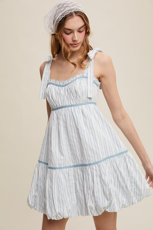 Listicle Clothing Striped Bow-Tie Dress
