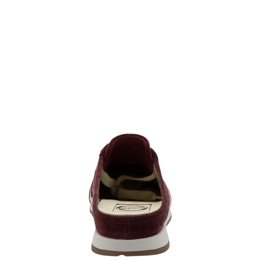 Back 70 Venice W26 In Velvet Wine Backless Sneakers