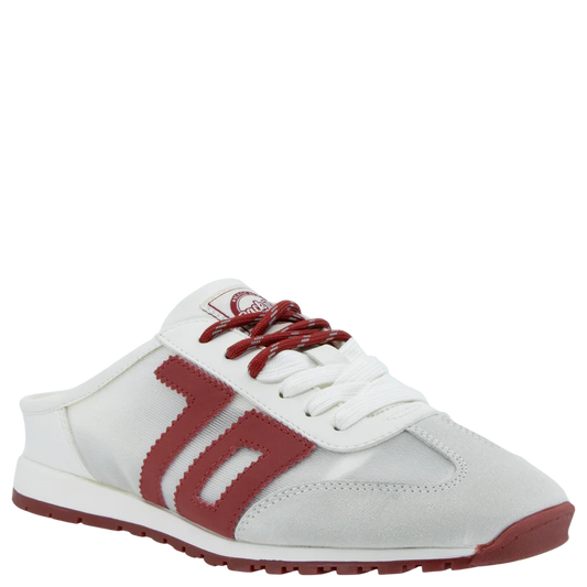 Back 70 Venice In White Scarlet Backless Sneakers