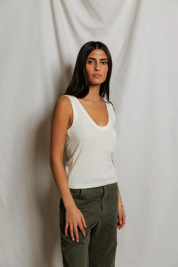 PerfectWhiteTee Vicky Hemp Cotton Tank Top