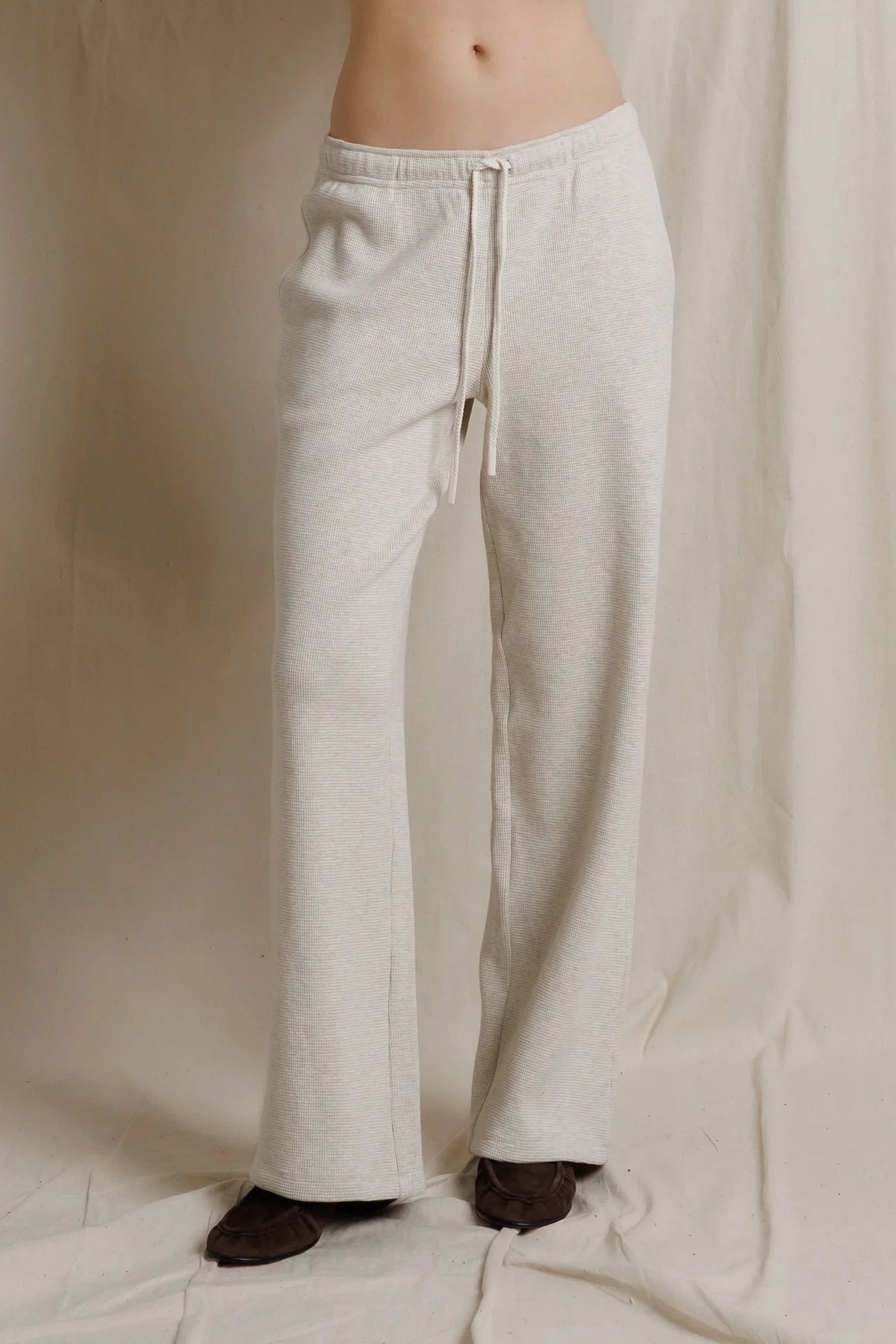 PerfectWhiteTee Zadie Waffle Knit Pull On Pant With Pockets