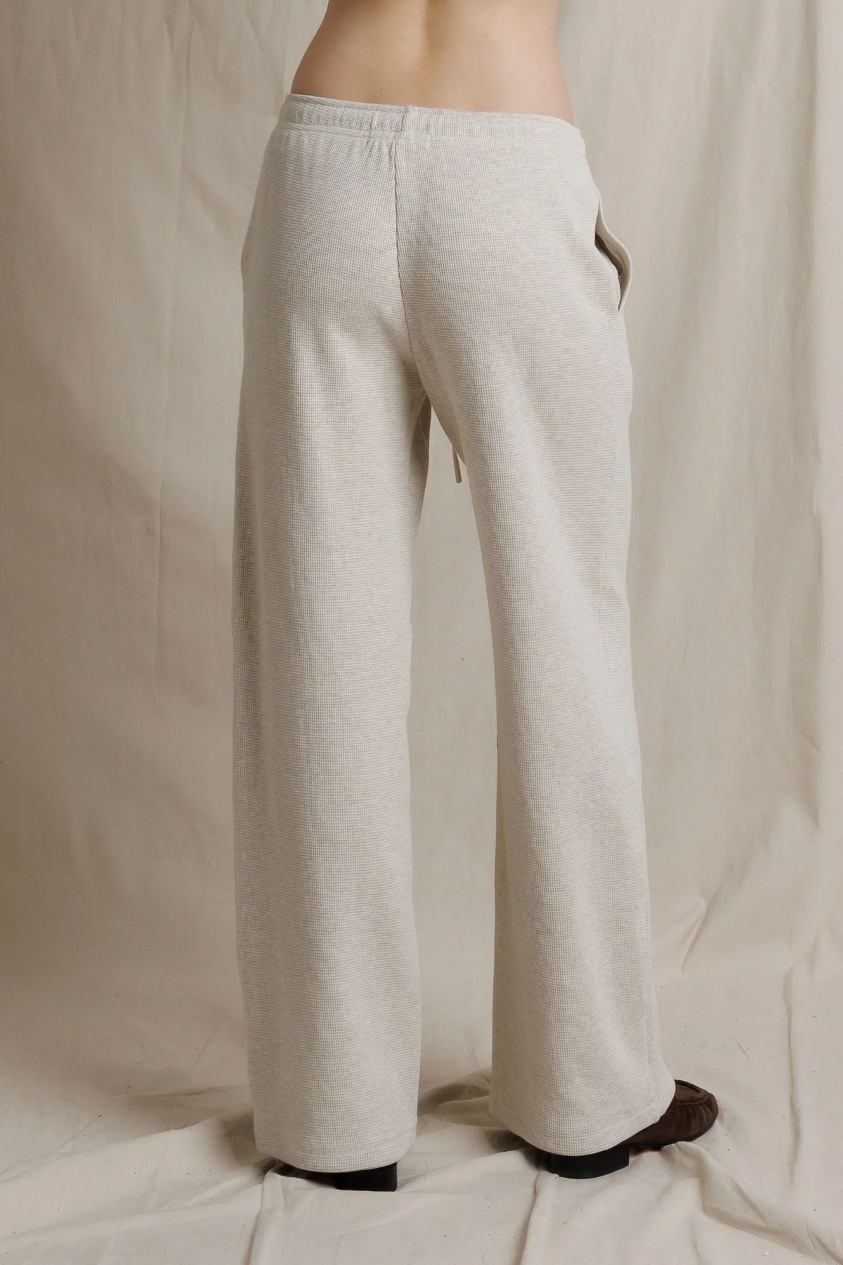 PerfectWhiteTee Zadie Waffle Knit Pull On Pant With Pockets