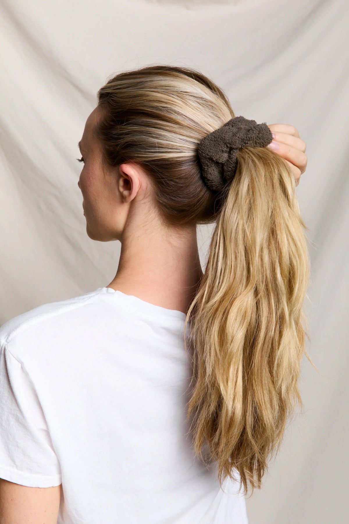 PerfectWhiteTee Ziggy Cotton Fleece Scrunchie
