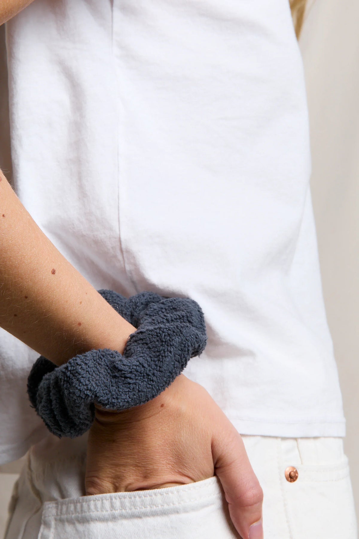 PerfectWhiteTee Ziggy Cotton Fleece Scrunchie
