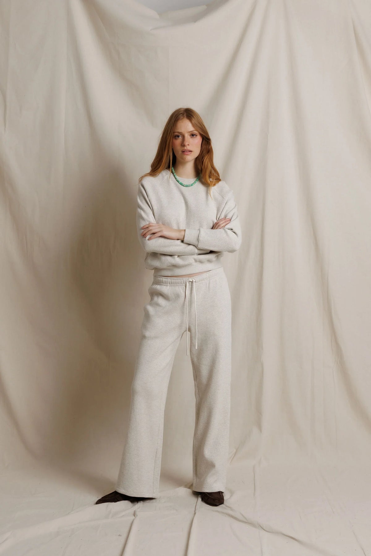 PerfectWhiteTee Zadie Waffle Knit Pull On Pant With Pockets